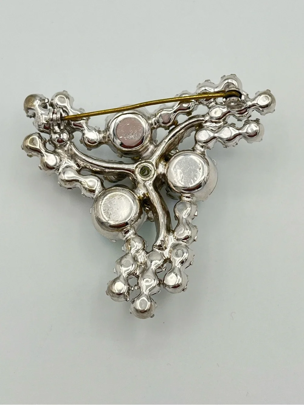 Vintage Verified Juliana Aurora Borealis Cast Channel Brooch Earring Set Mint